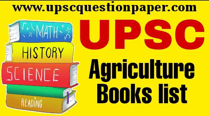 UPSC Agriculture Optional Book List