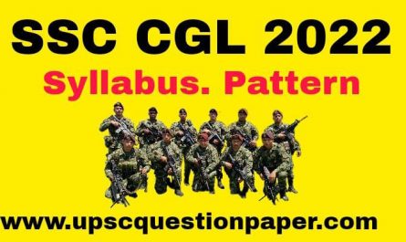 SSC CGL Syllabus 2022 Or Exam Pattern