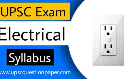 UPSC Electrical Engineering Syllabus
